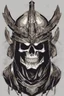 Placeholder: WARRIOR skull helmet, anime style, portrait