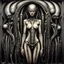 Placeholder: HR Giger's work often featured erotic and sexual themes, intertwined with his signature biomechanical style. His artwork explored the intersection of the human body, sexuality, and machinery in a way that was both provocative and unsettling. Giger's portrayal of eroticism often involved the fusion of organic and mechanical elements, creating surreal and otherworldly scenes that challenged traditional norms of sexuality and beauty. His artwork often depicted grotesque and sexualized beings, with