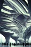 Placeholder: modern futuristic architectural structures of metro station in 2100