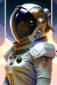 Placeholder: astronaut wearing a bitcoin symbol on helmet, futuristic, highly detailed, ultra realistic, concept art, intricate textures, interstellar background, space travel, art by alphonse mucha, ryan kittleson, greg rutkowski, leesha hannigan, stephan martiniere, stanley artgerm lau.