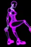 Placeholder: Anais Nin; Neon X-Ray of a woman in heels; neo-futuristic