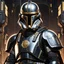 Placeholder: star wars bald male corellian pilot wearing pearlescent black and gunmetal grey First Order special forces heavy assault stealth commando armor and helmet with gold trim inside the jedi temple, hyperdetailed, dynamic lighting, hyperdetailed background, 8k resolution, volumetric lighting, light skin, fully symmetric details