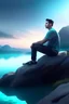 Placeholder: Ultra realistic photo of male sitting on top of a rock next to a body of water concept ,full size, science, technology,future,electric ,futuristic style, design, practicality,manufacturability,performance, performance, HOF, professional photographer, captured with professional DSLR camera, trending on Artstation, 64k, full size, ultra detailed, ultra accurate detailed, bokeh lighting, surrealism, background,(((realism, realistic, realphoto, photography, portrait, , realistic, beautiful, elegan