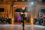 Placeholder: beautiful lady fullbody closeup shot in nice pants and shirt pretty boots dancing in stage,flashing lights