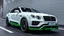 Placeholder: white and green porsche going fast against white and purple bentley bentayga
