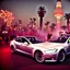 Placeholder: A Tesla's 'Model S Plaid' is performing donuts, in 'Jemaa el-Fnaa', in Marrakesh. CINEMATIC. WIDE ANGLE LENS.