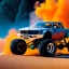 Placeholder: fullbody Drawing of 'HOT WHEELS MONSTER TRUCK',intricate detail,andrea bonelli,Kilian Eng,Ohrai,evan lee,Aleksandr Sidelnikov,KyuYong Eom,three quarters frontal aerial view,toned colors,16k