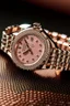 Placeholder: Imagine a pink Rolex watch, its sleek and slender stainless steel case, adorned with rose gold accents, shimmering in the soft glow of a luxury boutique. It's a masterpiece of elegance and precision."