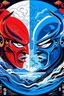 Placeholder: GOOD VS EVIL in the style of Hiroshi Nagai