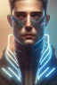 Placeholder: cyberpunk, head, men, portrai, tron