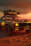 Placeholder: Mad max. in the style of Wes Anderson. Photorealistic. 8k