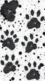 Placeholder: muddy dog prints, black on white