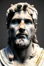 Placeholder: Ultra Realistic image, Roman sculpture, white marble material, Lionel Messi, gold crown of natural thorns, god crown, Renaissance style, sun rays background, waist up portrait, epic, celestial, cinematic lighting, God lights, 4k resolution, smooth details, soft lighting, unreal engine 5, art station, substance 3d.