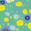 Placeholder: adorable illustration of a bouquet of daisies, digital illustration, pastel colors, plain yellow background