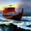 Placeholder: portrait of 'Viking Ship on rough seas',snow,vikings,ancient armor,painting by Earl Norem, simon Bisley,frazetta evan lee, Vallejo,kelly oil on canvas, cinematic composition, extreme detail,fit full head inside picture,8k