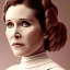 Placeholder: extremely detailed 8k hyperspace wallpaper,complete and photo realistic detailed head to waist stunning photo realistic portrait of carrie fisher as Princess Leia in star wars with photo realistic minimal and unpretentiously updo hair, brown eyes, professional majestic photo realistic painting by Ed Blinkey, Atey Ghailan, by Jeremy Mann, Greg Manchess, Antonio Moro, trending on ArtStation, Intricate, High Detail, Sharp focus, dramatic, by greg rutkowski, realism, beautiful and detailed lighting,