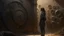 Placeholder: Woman in front of a wall with several circular holes of different sizes, concept art by Noah Bradley, Darek Zabrocki, Tyler edlin, Jordan Grimmer, Neil Blevins, James Paick, Natasha Tan, highly detailed, ultra detailed, ultra realistic, trending on artstation