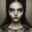 Placeholder: woman sleeping on pillow with spiderwebs on face and mascara running down cheeks, gothic, 8k, high-quality, fine-detail, intricate, sharp, crisp, digital art, detailed matte, illustration, octane render, brian froud, howard lyon, Anne Dittman, Anne Stokes, Lisa Parker, Selina French