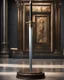 Placeholder: picture of a long xiphos sword on a display-stand in a museum. hyperrealism 4K ultra HD unreal engine 5 photorealism.