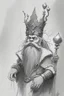 Placeholder: A fantasy sketch of a dwarf wizard holding a crown