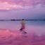 Placeholder: turtle and pink sky and people