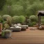 Placeholder: a gorgeous, stunning cozy deck with rustic floor, wicker furniture, tranquil pool surrounded by smooth stones, multiple candles, plants, zen, 8k resolution, high-quality, fine-detail, digital art, detailed matte, volumetric lighting, illustration, 3D octane render, brian froud, howard lyon, selina french, annie stokes, lisa parker, greg rutowski