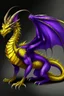 Placeholder: A purple dragon with yellow wings