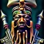 Placeholder: Portrait, chef de guerre tribal africain , rastafary, vaudou , barbe, 4k, Iron maiden