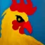 Placeholder: retrato de un gallo con estilo de Vincent van Gogh