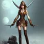 Placeholder: steampunk, female assassin, full-body