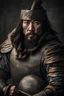 Placeholder: Close-up of a warrior the 1200s and a Mongol warriors portrait , strong athletic build, cinematographic photo