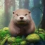 Placeholder: pixar art style of cute fat baby otter in natural environment, monotone color, full body, by mobeius, au naturel, hyper detailed, digital art, trending in artstation, cinematic lighting, studio quality, smooth render, unreal engine 5 rendered, octane rendered, art style by klimt and nixeu and ian sprigger and wlop and krenz cushart