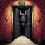 Placeholder: through the keyhole: a demon knocks at the door