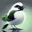 Placeholder: A cute white, black and green bird, avatar