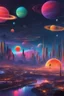 Placeholder: Mister Roger's Neighborhood 500,000,000 years in the future after Aliens invaded earth, Cosmic clouds, neon cityscape, Tron Motorcycles, planets, moons, stars, cosmic vortex, bright red, every color in the rainbow, 4k, 8k, 16k, 32k. 100k UHD, extremely detailed skin texture, hyper-realistic, photorealistic, Realism Engine,