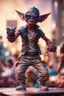 Placeholder: pen outline portrait of rad mad Chad pimp starlord gremlin smashing yoga flex girl , prize winning oil painting,bokeh like f/0.8, tilt-shift lens 8k, high detail, smooth render, down-light, unreal engine