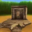 Placeholder: altar de resureccion para videojuegos 3d estilizado en el campo