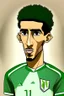 Placeholder: Yasser Al-Arousi Algerian football player cartoon 2d