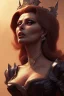 Placeholder: Sophia Loren as evil queen in black leather, cleavage, angry, stern look. character design by cory loftis, fenghua zhong, ryohei hase, ismail inceoglu and ruan jia. unreal engine 5, artistic lighting, highly detailed, photorealistic, fantasy