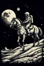 Placeholder: Astronaut on a horse on the moon