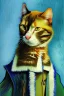 Placeholder: Portrait of a cat by Van Gogh