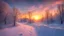 Placeholder: winter and magical sunset