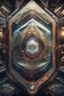 Placeholder: sacred geometry framed playing card, hyper violent ogre space captain inside crystall ball in the style of Escher and fallout 4 ,,bokeh like f/0.8, tilt-shift lens 8k, high detail, smooth render, down-light, unreal engine