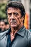 Placeholder: sylvester stallone, Photographed with Canon EOS R5, 50mm lens, depth of field, shutter speed 1/1000, f/2.8, white balance, 6000k. High resolution, realistic details, HDR effects, film grain, 4K