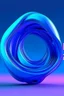 Placeholder: 3d abstract space streamlined shape in blue violet colors