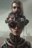 Placeholder: A portrait of post-apocalypse gorgeous cyborg Women in a cyberpunk city, sci-fi fantasy style, volumetric lighting, particales,highly detailed,cinamatic, deep colours,8k.