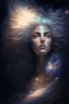 Placeholder: A beautifully-rendered portrait of a powerful, celestial figure, with flowing, star-studded hair and eyes that contain entire galaxies, set against a cosmic backdrop.