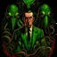 Placeholder: HP Lovecraft and his monsters art