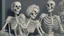 Placeholder: Skeleton Couple Posing Suggestively In Vintage 1940s Hollywood Grandeur