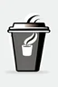 Placeholder: black and white coffee cup logo